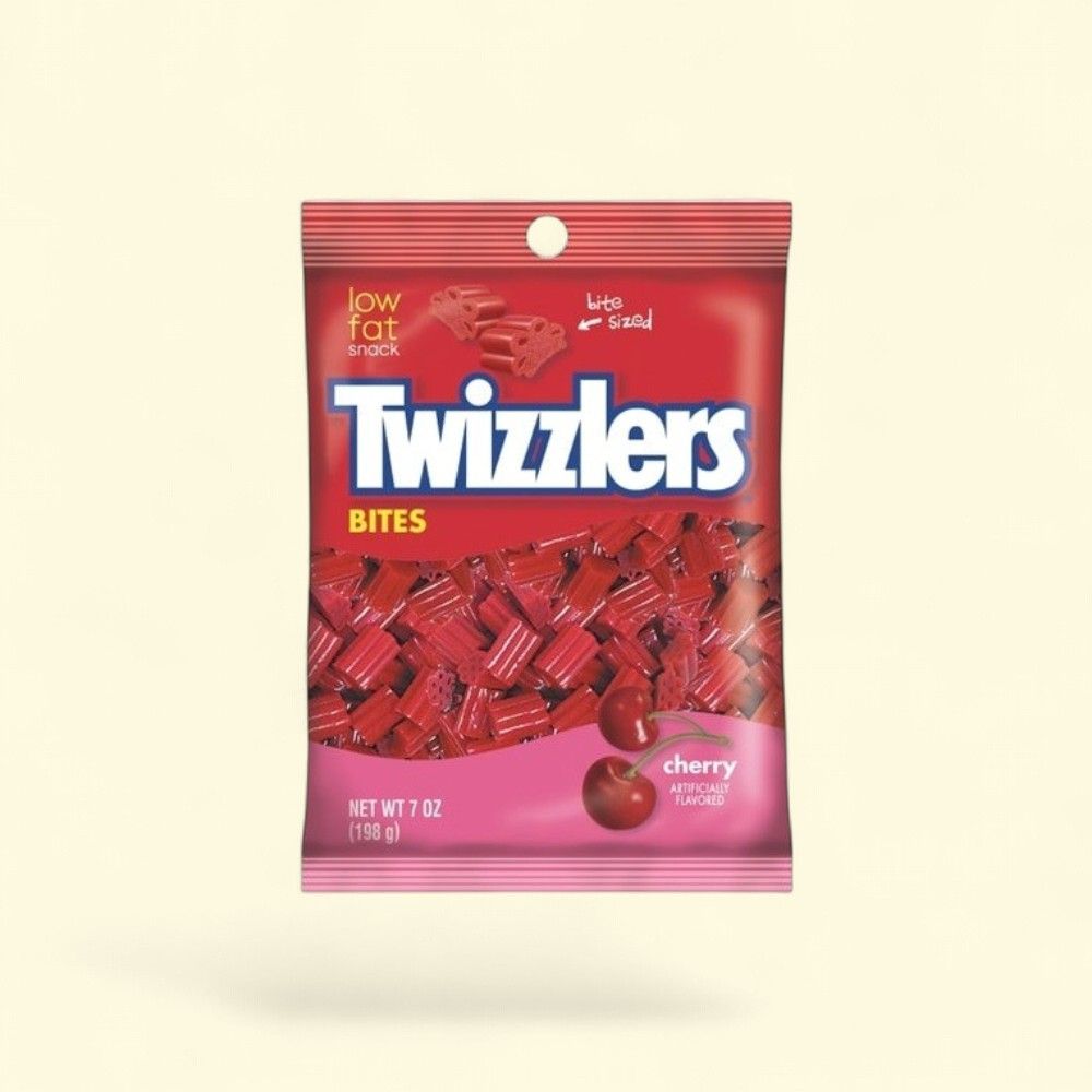 Twizzlers Cherry Bites Peg Bag, 7oz — authentic US product shipped worldwide by Treatspree