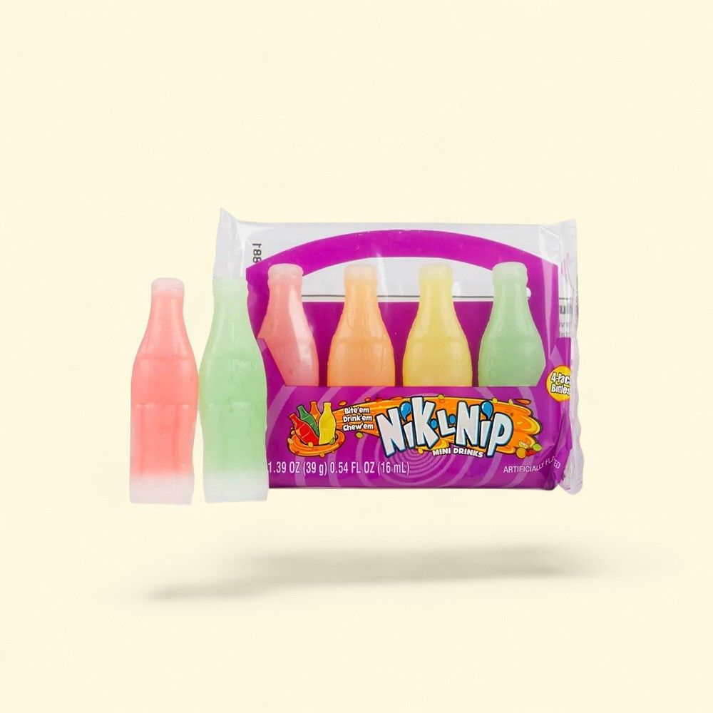 Charms Nik-L-Nip Original Wax Bottles Candy (4-Pack of 18ct) — authentic US product shipped worldwide by Treatspree