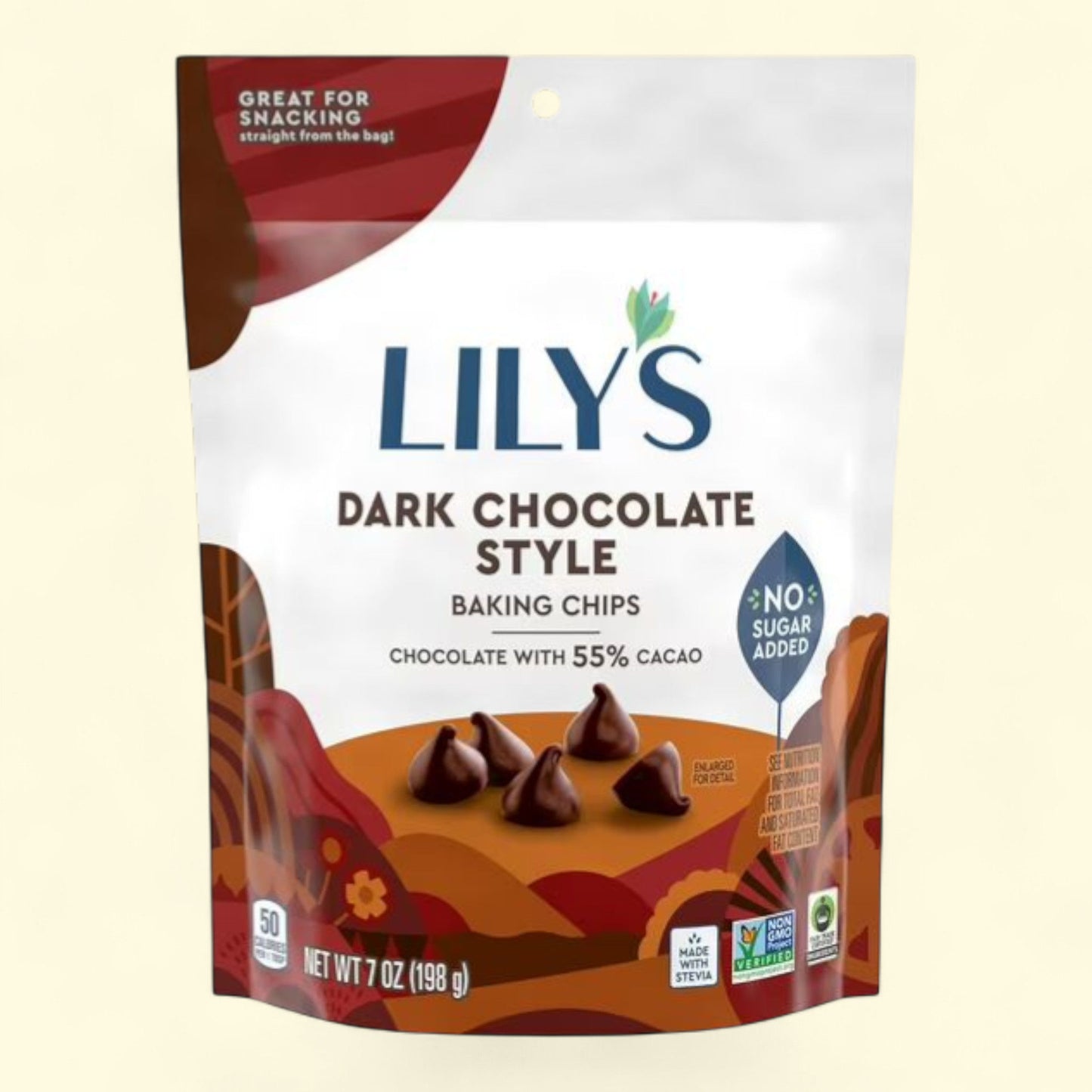 Lily's Dark Chocolate Style Baking Chips, 7 oz