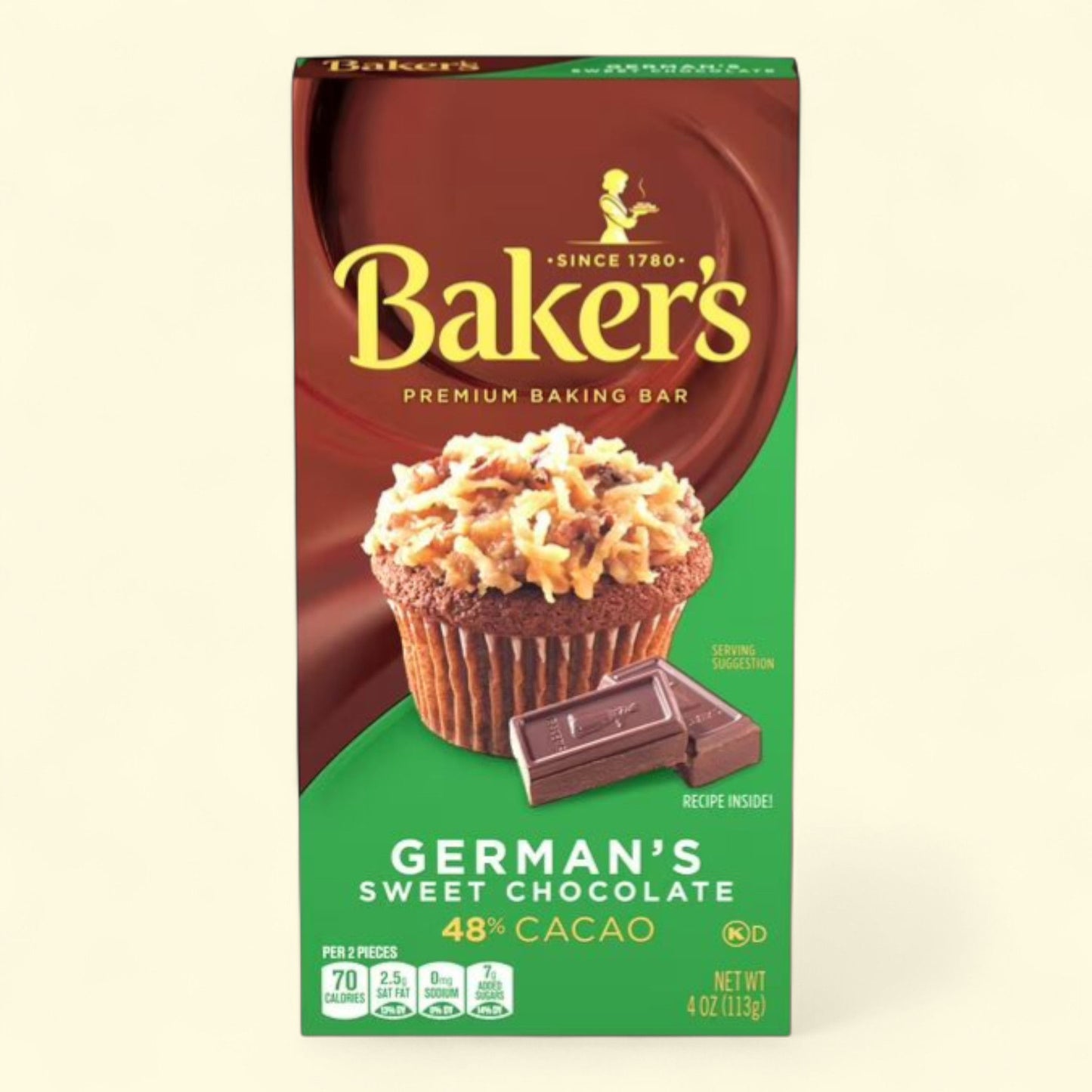Baker's German's Sweet Chocolate Baking Bar, 4 oz