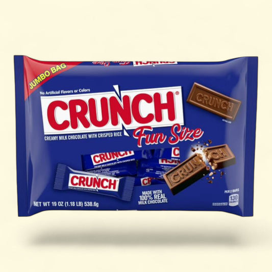 CRUNCH, Milk Chocolate and Crisped Rice, Fun Size, 19 oz