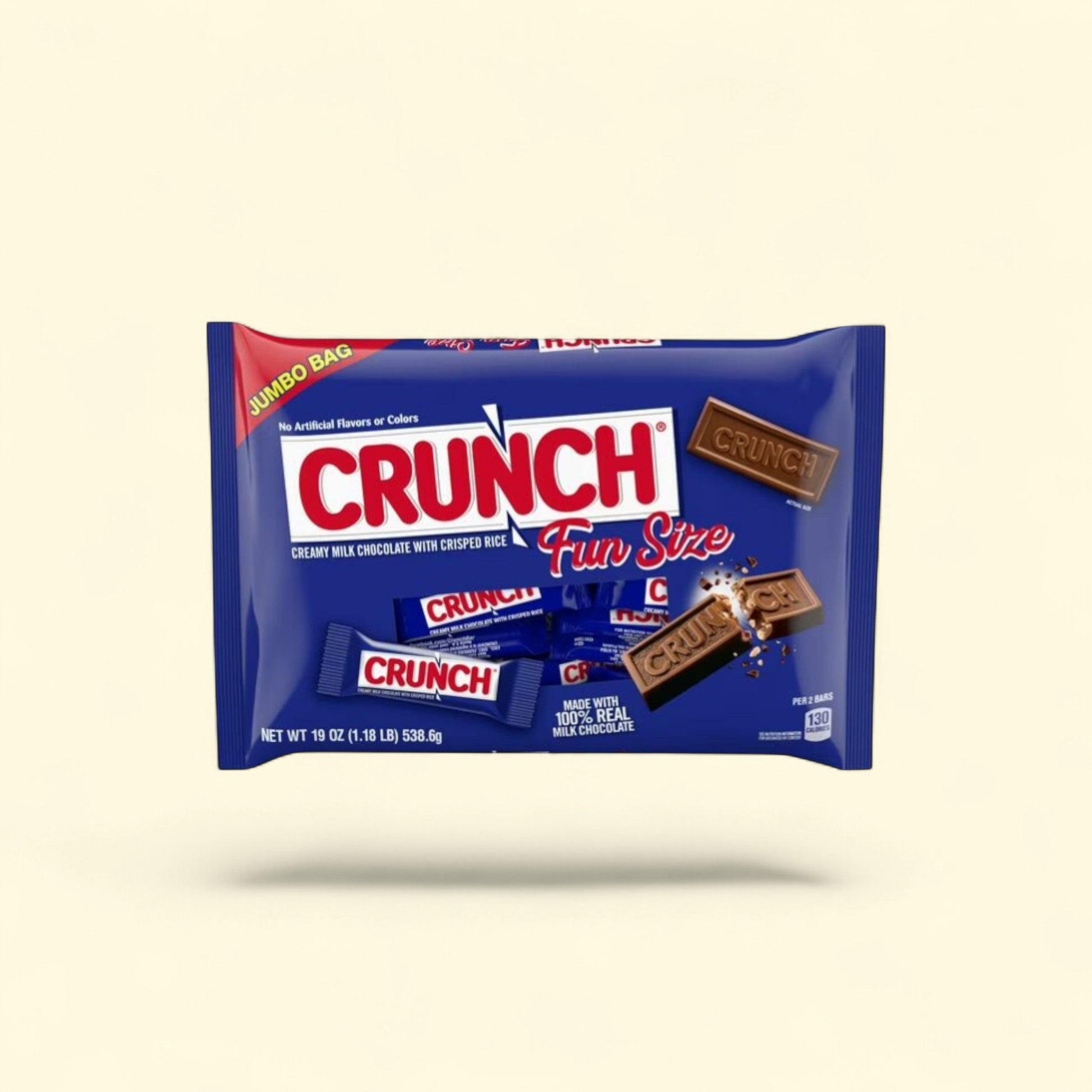 CRUNCH, Milk Chocolate and Crisped Rice, Fun Size, 19 oz — authentic US product shipped worldwide by Treatspree