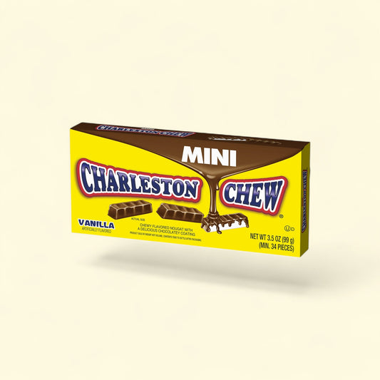Charleston Mini Chews Chocolate Covered Vanilla Candy, 3.5 oz — authentic US product shipped worldwide by Treatspree