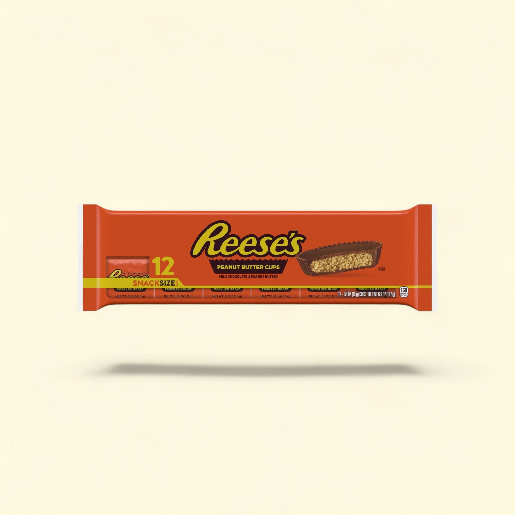 REESE'S Milk Chocolate Peanut Butter Cup, 6.6 oz 12-Pack — authentic US product shipped worldwide by Treatspree