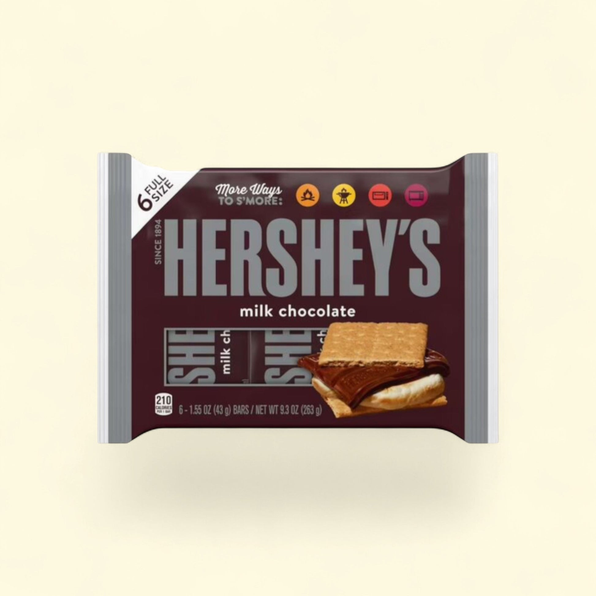 HERSHEY'S Milk Chocolate Candy Bars, 1.55 oz (6 Count) — authentic US product shipped worldwide by Treatspree