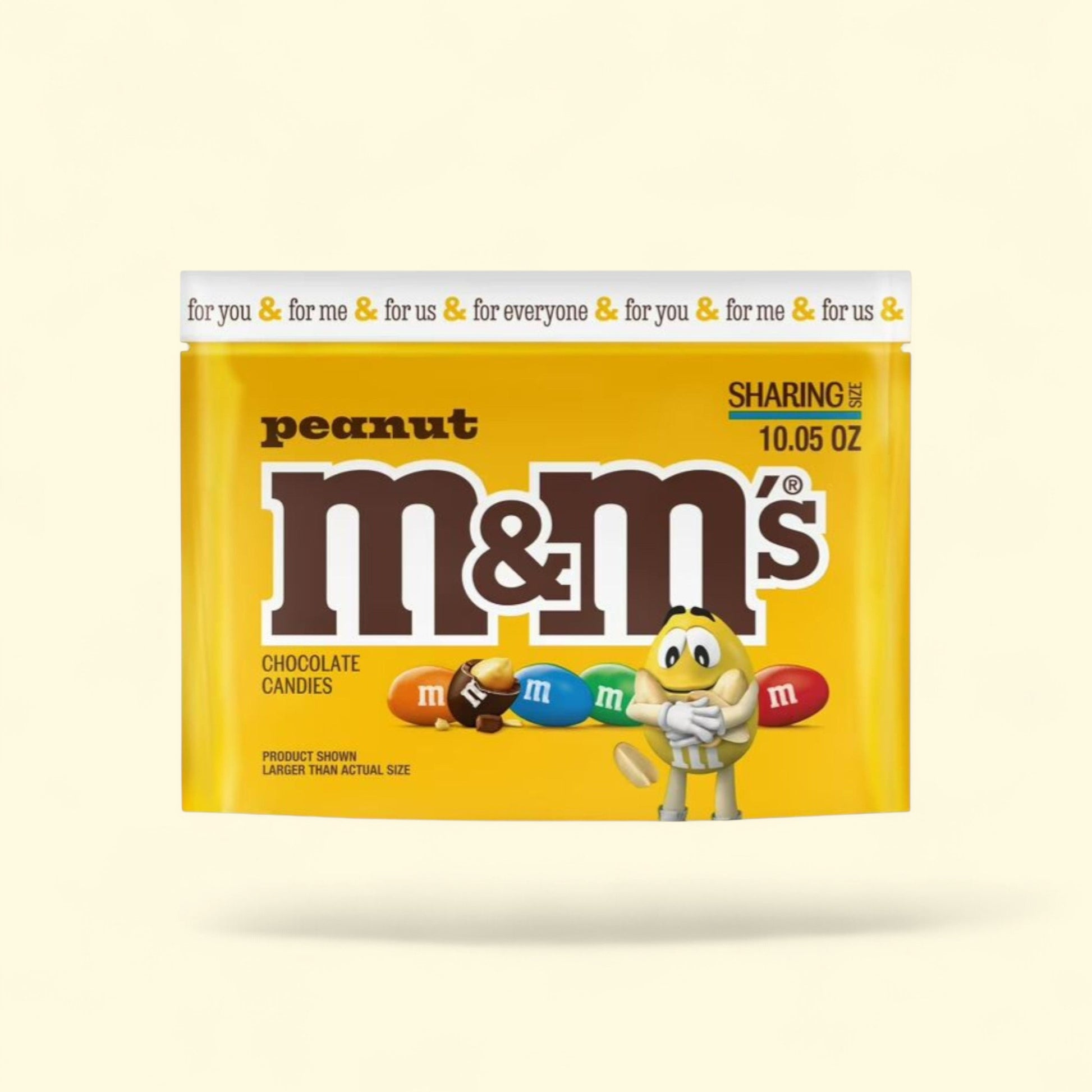 M&M's Peanut Milk Chocolate Candy, 10.05 oz — authentic US product shipped worldwide by Treatspree