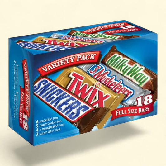 Mars, assortiment de barres chocolatées au lait - 18 barres