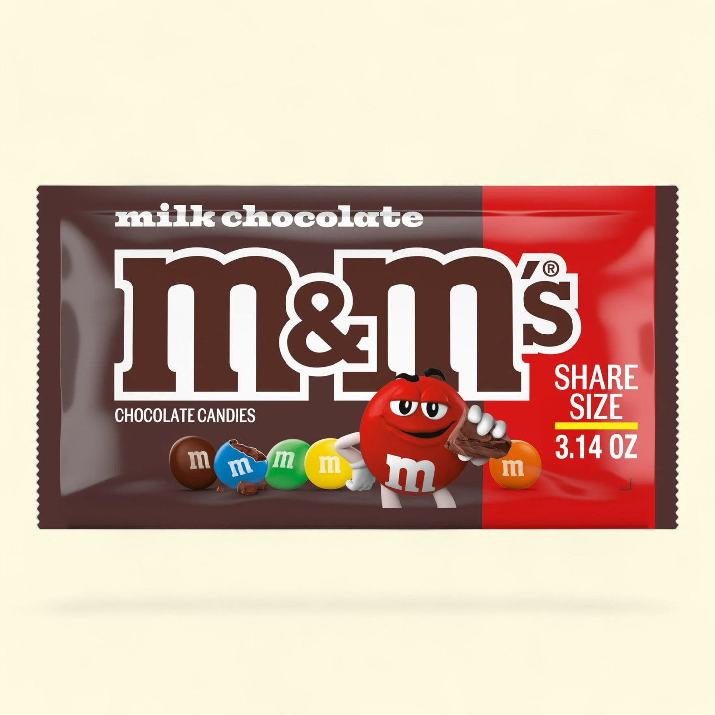 M&M'S Milk Chocolate Candy, Sharing Size, 3.14 oz