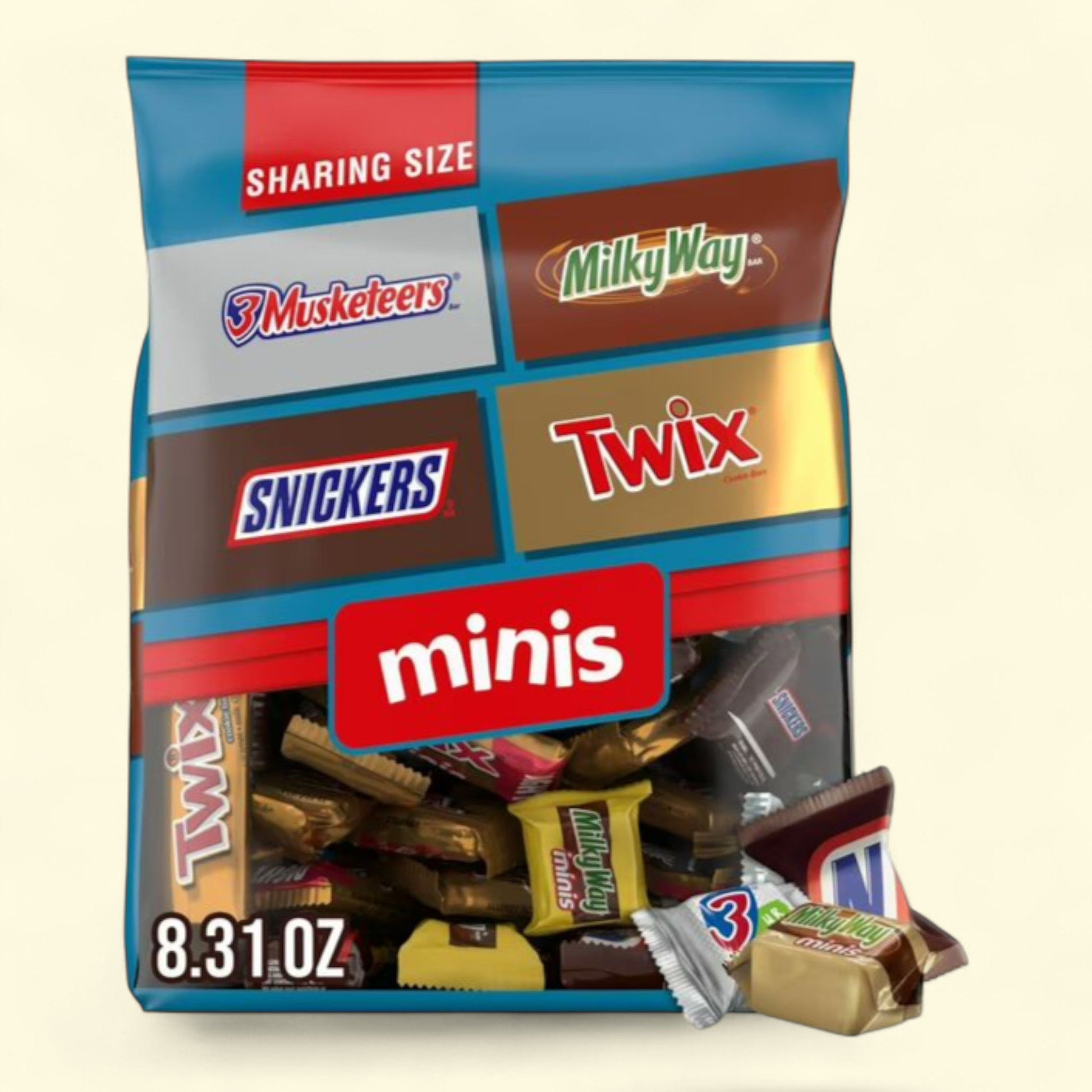 Snickers, Twix & More Minis Chocolate Candy Bars Variety Pack, 8.31 oz