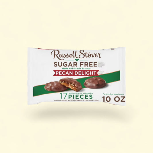 RUSSELL STOVER Pecan Delight Chocolate Candy, 10 oz. — authentic US product shipped worldwide by Treatspree