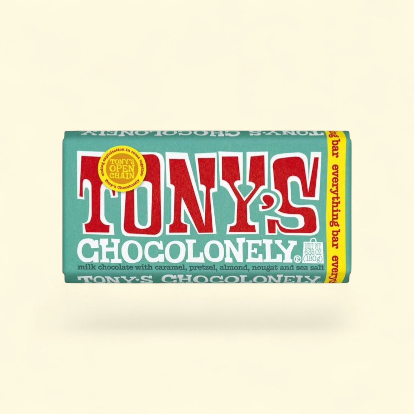 Tony's Chocolonely Milk Chocolate Everything Bar, 6.35 Oz — authentic US product shipped worldwide by Treatspree