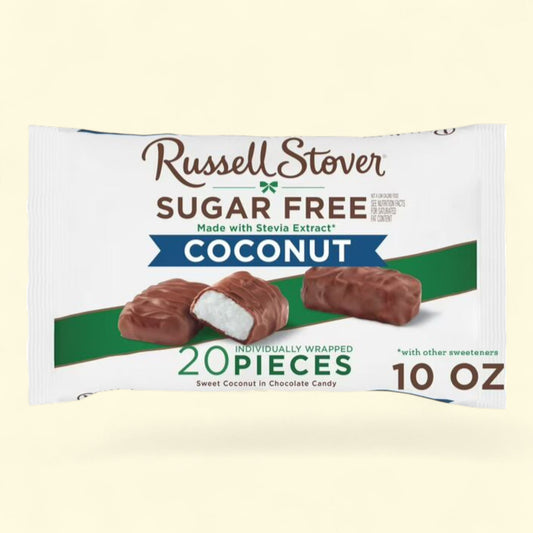 RUSSELL STOVER Coconut Chocolate Candy, 10 oz.