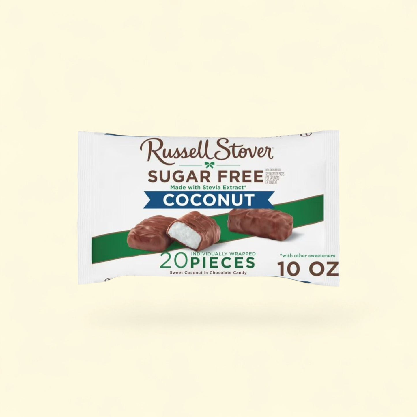 RUSSELL STOVER Coconut Chocolate Candy, 10 oz. — authentic US product shipped worldwide by Treatspree