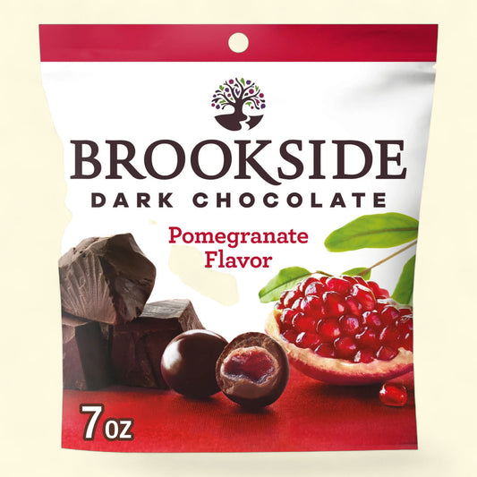 Brookside Dark Chocolate and Pomegranate Flavored Snacking Chocolate, 7 oz