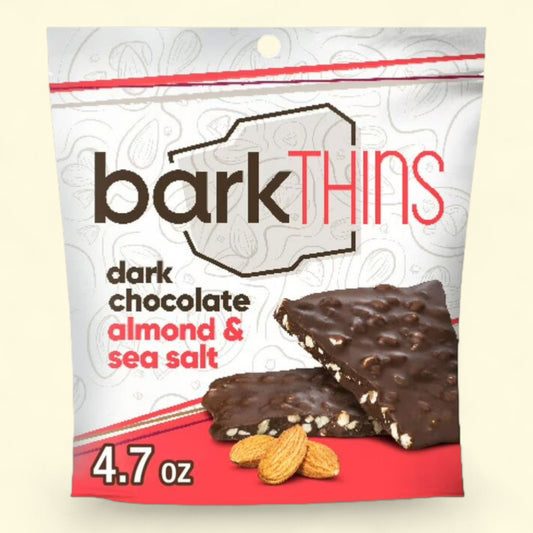 Barkthins Dark Chocolate Almond Sea Salt Snacking Chocolate, 4.7 oz