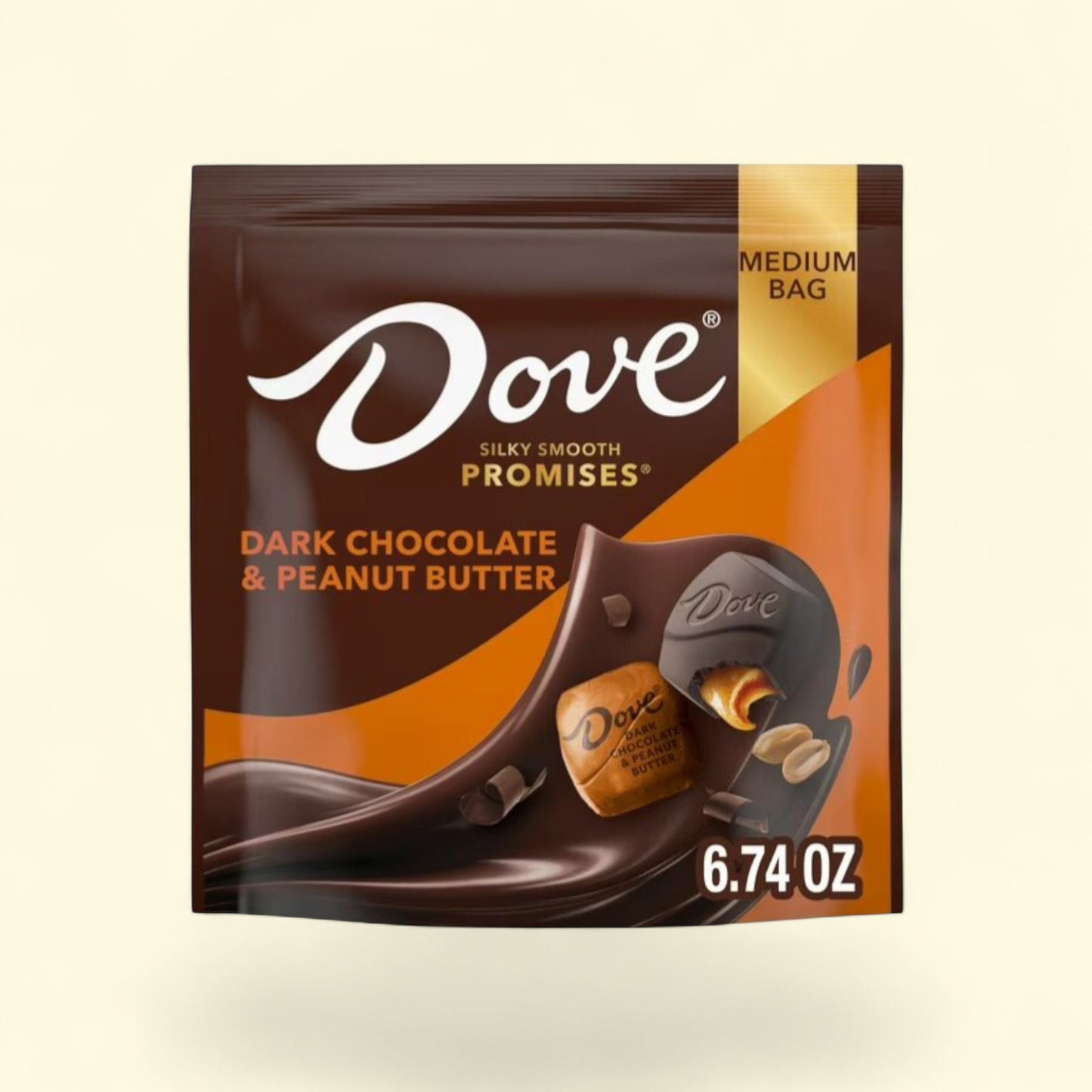 Dove Promises Dark Chocolate & Peanut Butter Candy, 6.74 oz — authentic US product shipped worldwide by Treatspree