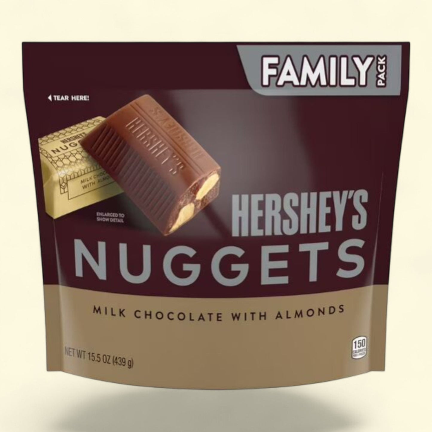 Hershey's Nuggets Milk Chocolate with Almonds Candy, 15.5 oz
