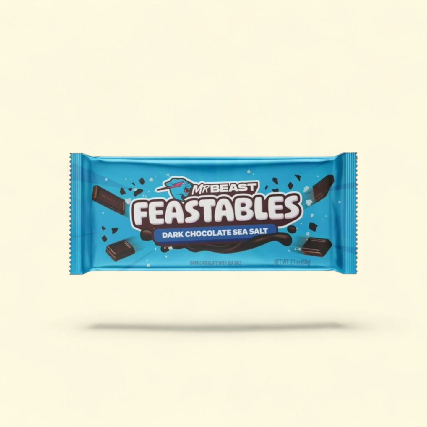 Feastables MrBeast Dark Chocolate Sea Salt Bar, 2.1 oz — authentic US product shipped worldwide by Treatspree