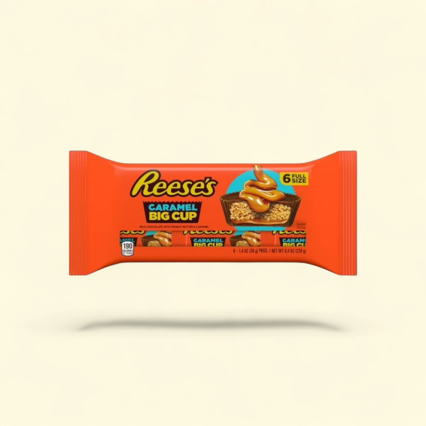 Reese's Big Cup Caramel Milk Chocolate Peanut Butter Cups, 1.4 oz, ... — authentic US product shipped worldwide by Treatspree