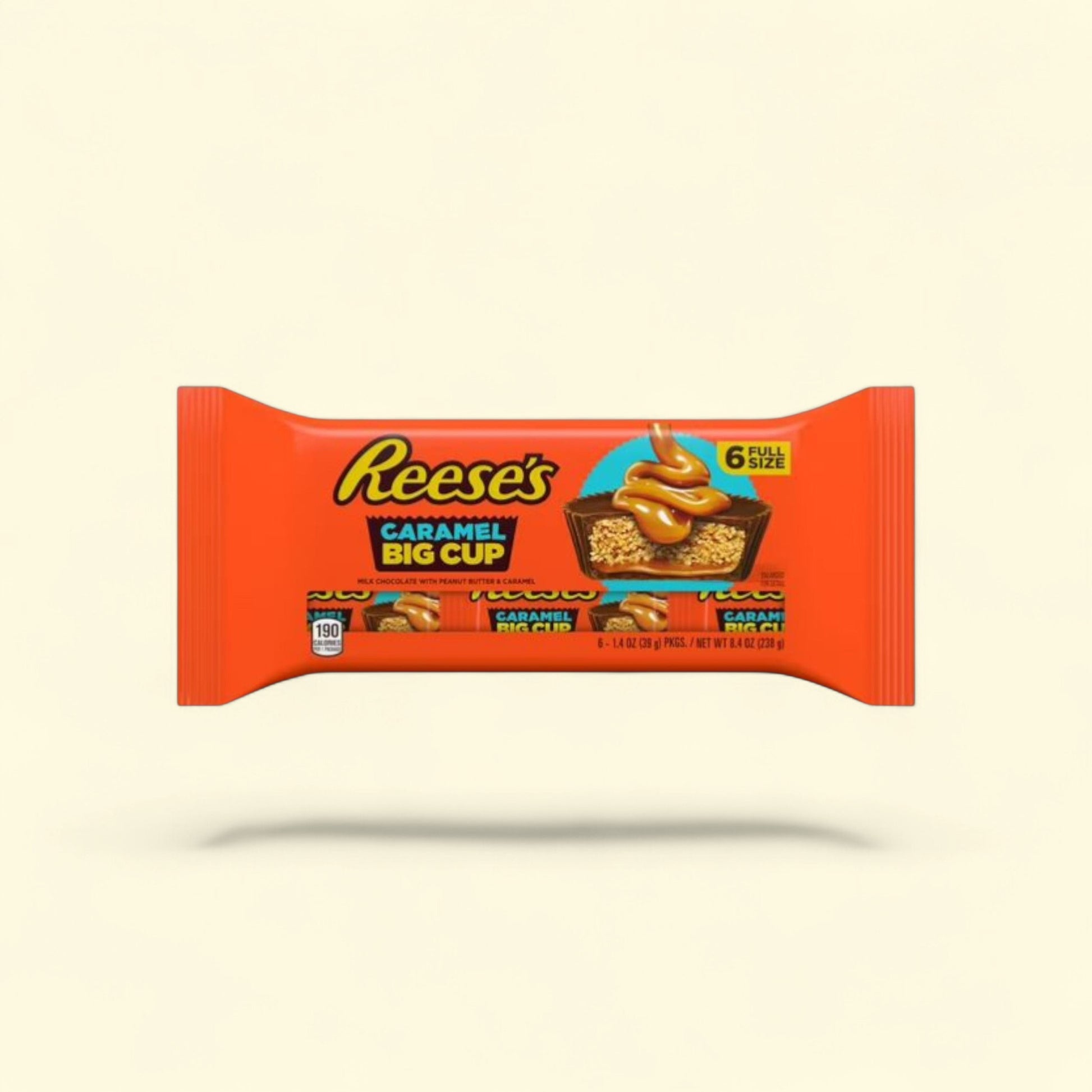 Reese's Big Cup Caramel Milk Chocolate Peanut Butter Cups, 1.4 oz, ... — authentic US product shipped worldwide by Treatspree