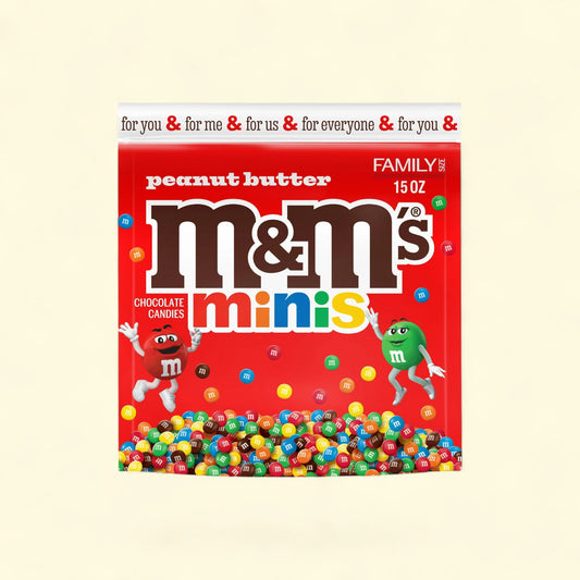 M&M's Minis Peanut Butter Candy, Family Size - 15 oz — authentic US product shipped worldwide by Treatspree