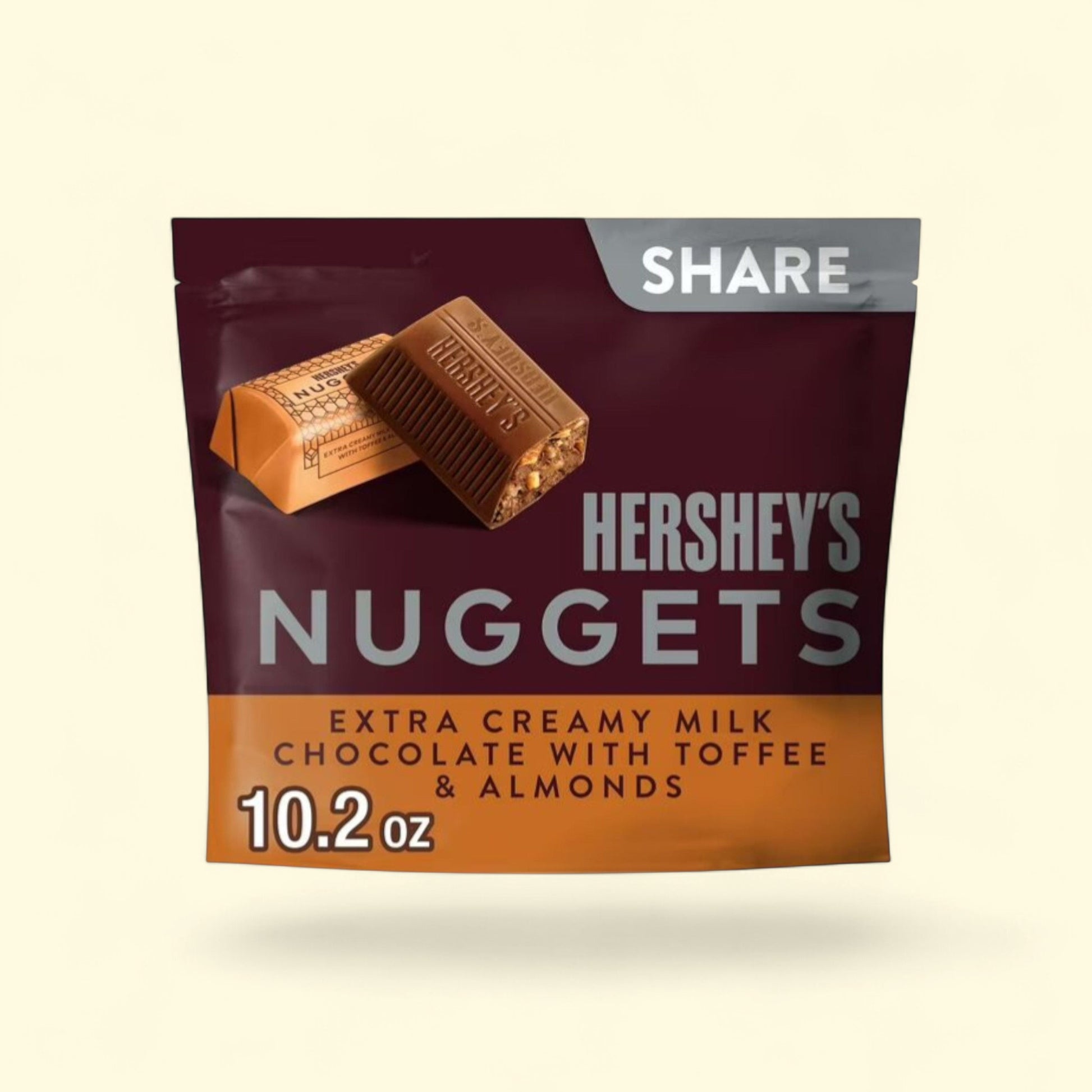 Hershey's Nuggets Milk Chocolate, Toffee and Almonds Candy, 10.2 oz — authentic US product shipped worldwide by Treatspree