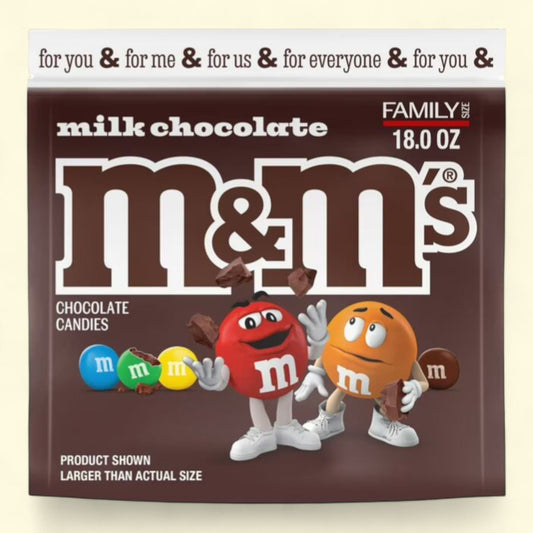 M&M's Milk Chocolate Candy, 18 oz