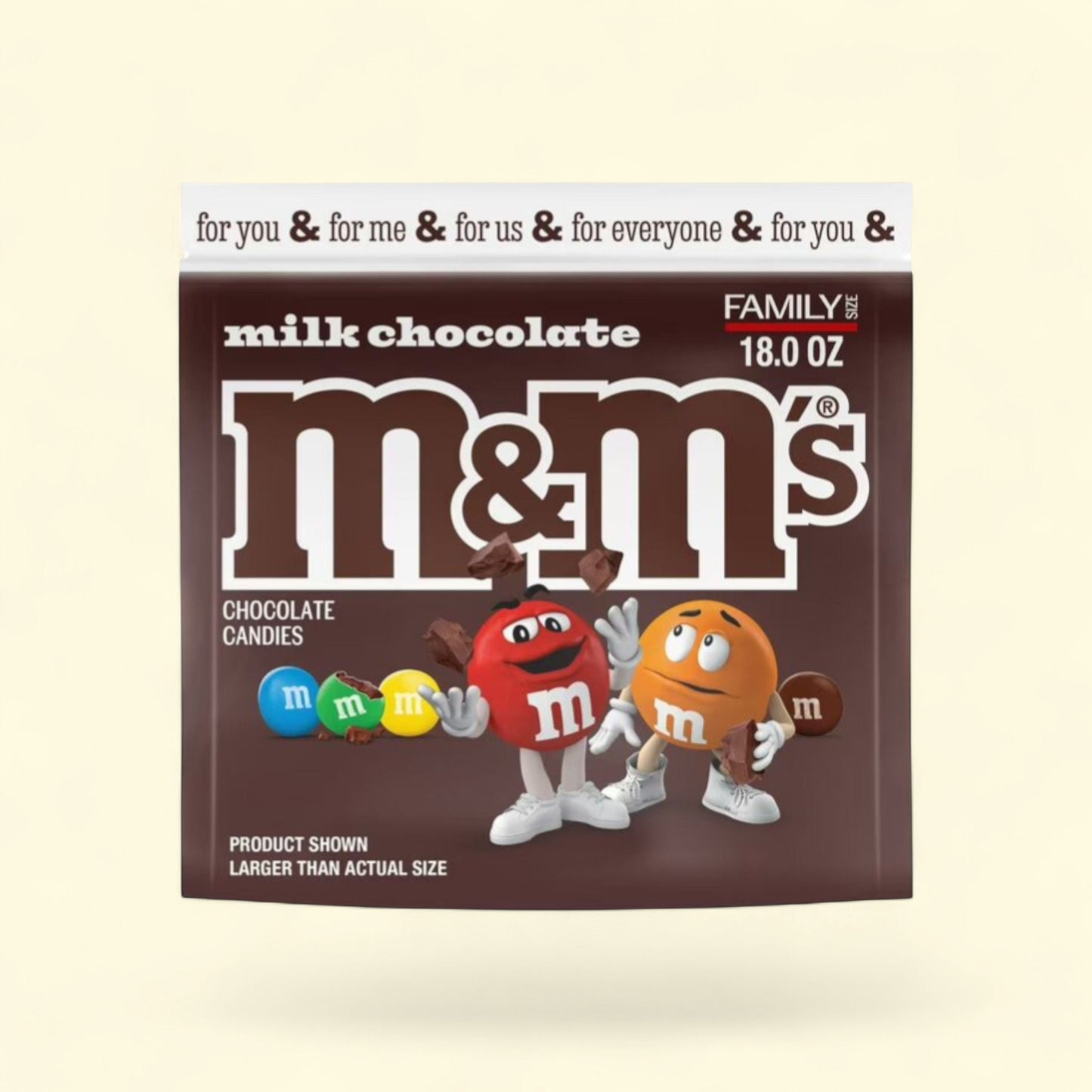M&M's Milk Chocolate Candy, 18 oz — authentic US product shipped worldwide by Treatspree