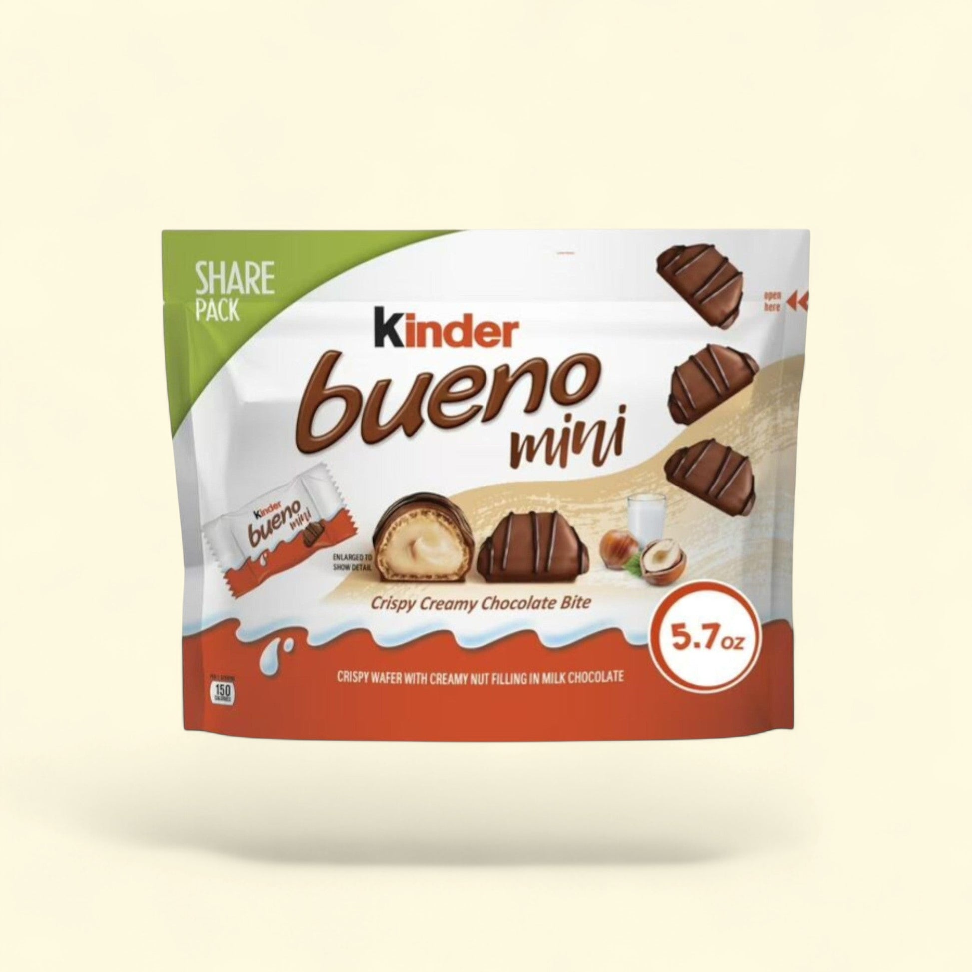 Kinder Bueno Mini, Milk Chocolate and Hazelnut Cream, 5.7 oz — authentic US product shipped worldwide by Treatspree