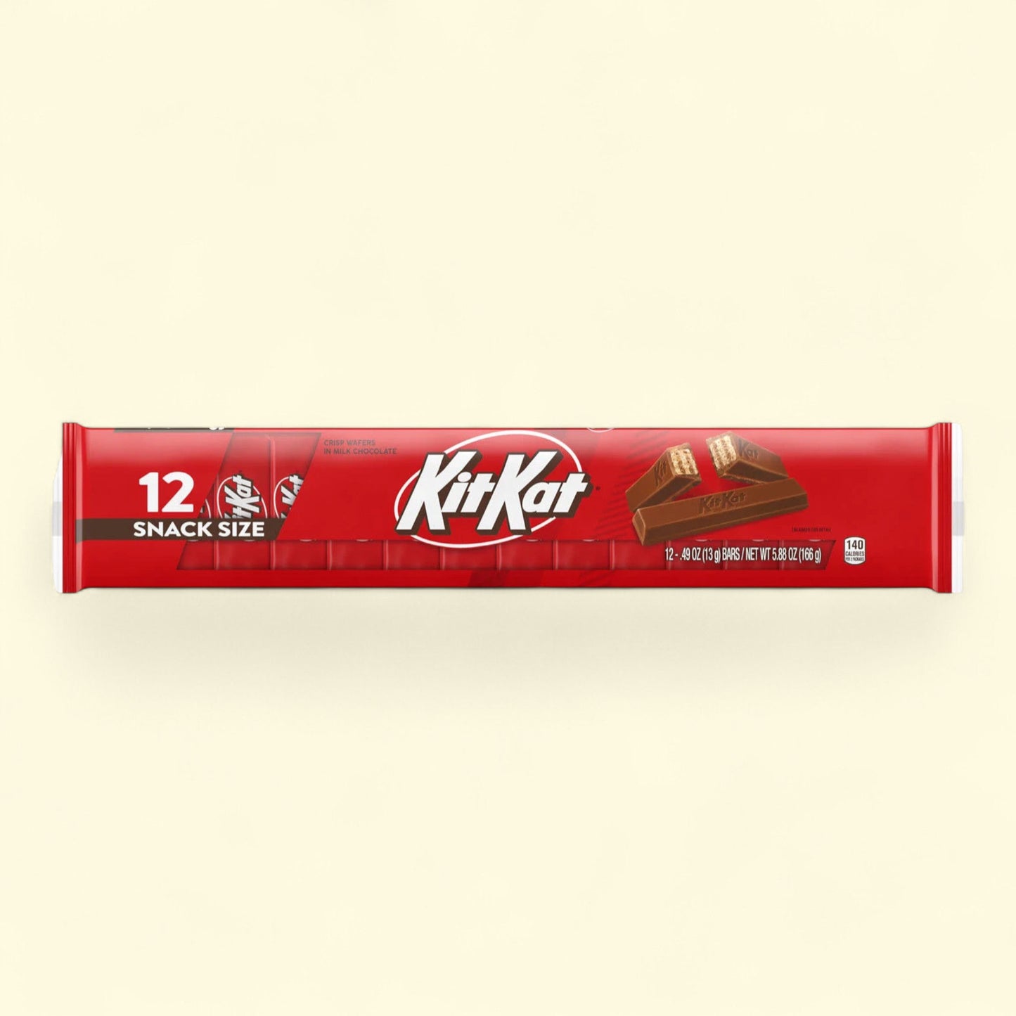 Kit Kat Milk Chocolate Wafer Candy, 0.49 oz, 12 Count