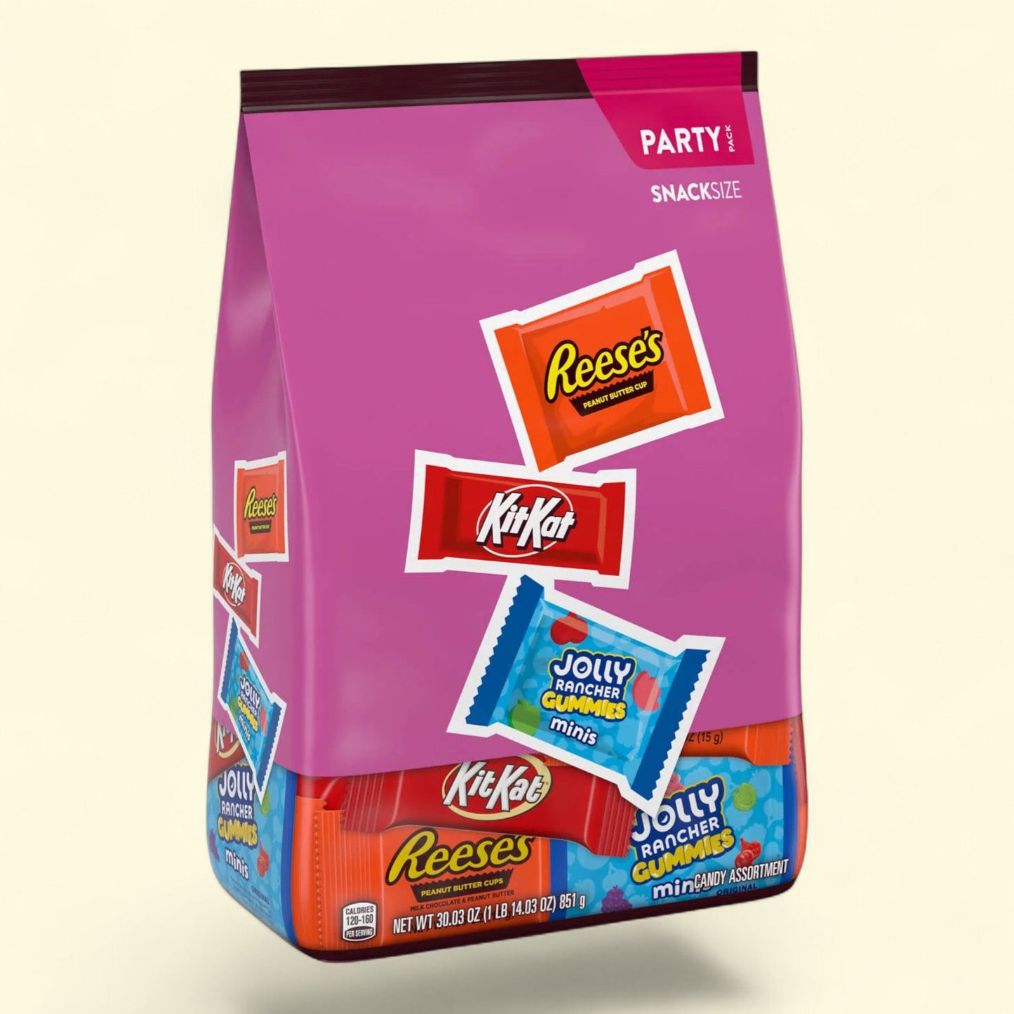 Jolly Rancher, Kit Kat and Reese's Assorted Flavored Candy, Party Pack 30.03 oz