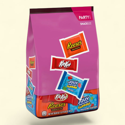 Jolly Rancher, Kit Kat and Reese's Assorted Flavored Candy, Party Pack 30.03 oz