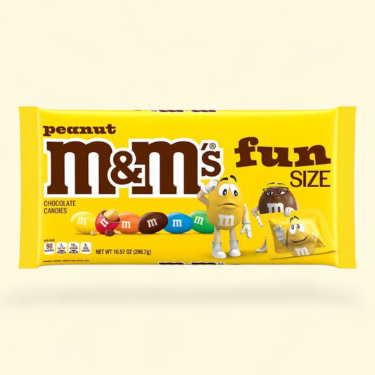 M&M's Peanut Milk Chocolate Candy, Fun Size - 10.57 oz