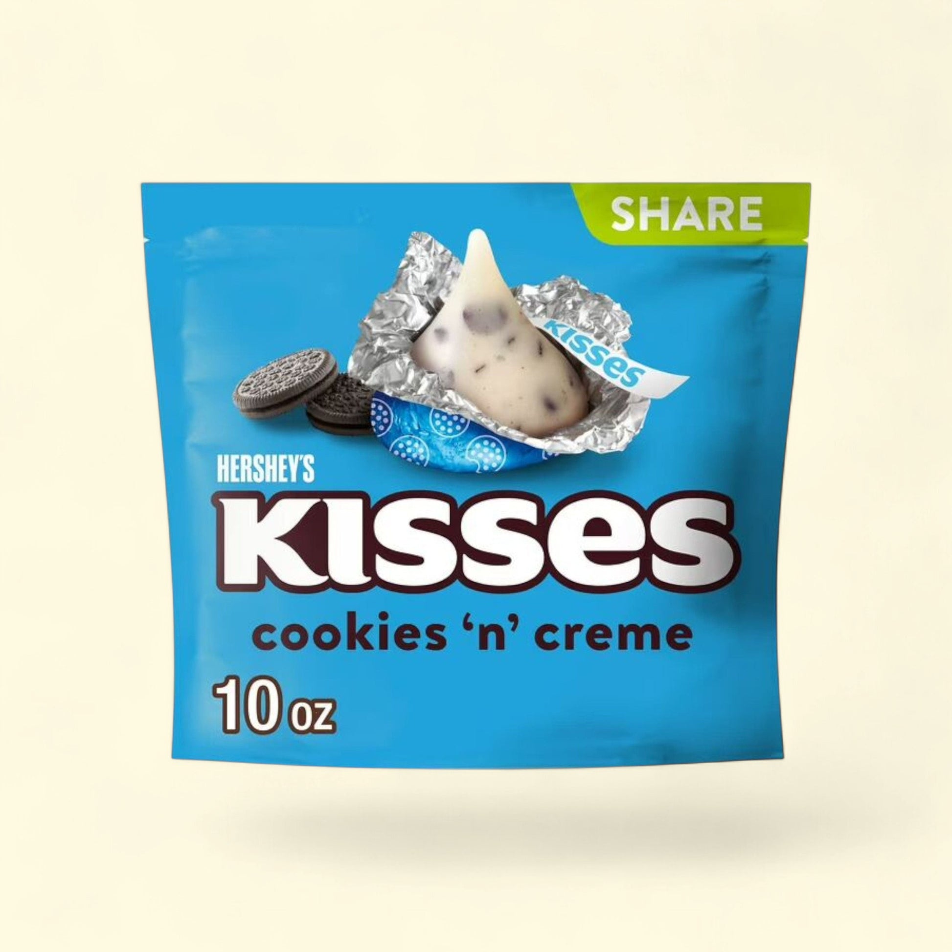 Hershey's Kisses Cookies 'n' Creme Candy, 10 oz Share Pack — authentic US product shipped worldwide by Treatspree