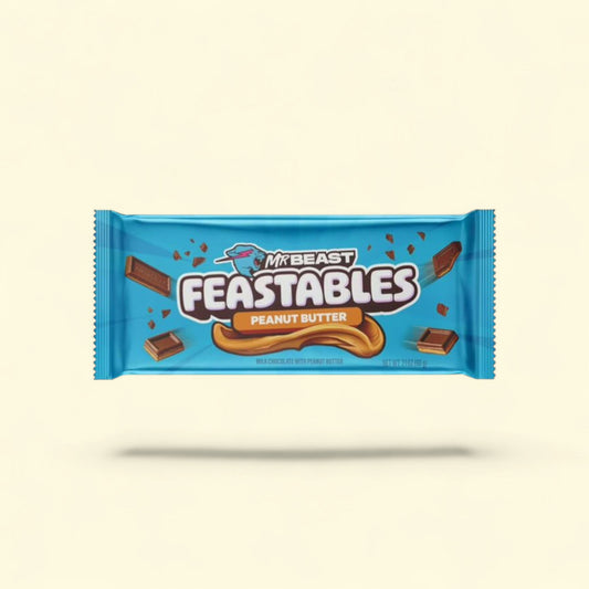 Feastables MrBeast Peanut Butter Milk Chocolate Bar, 2.1 oz (60g) — authentic US product shipped worldwide by Treatspree