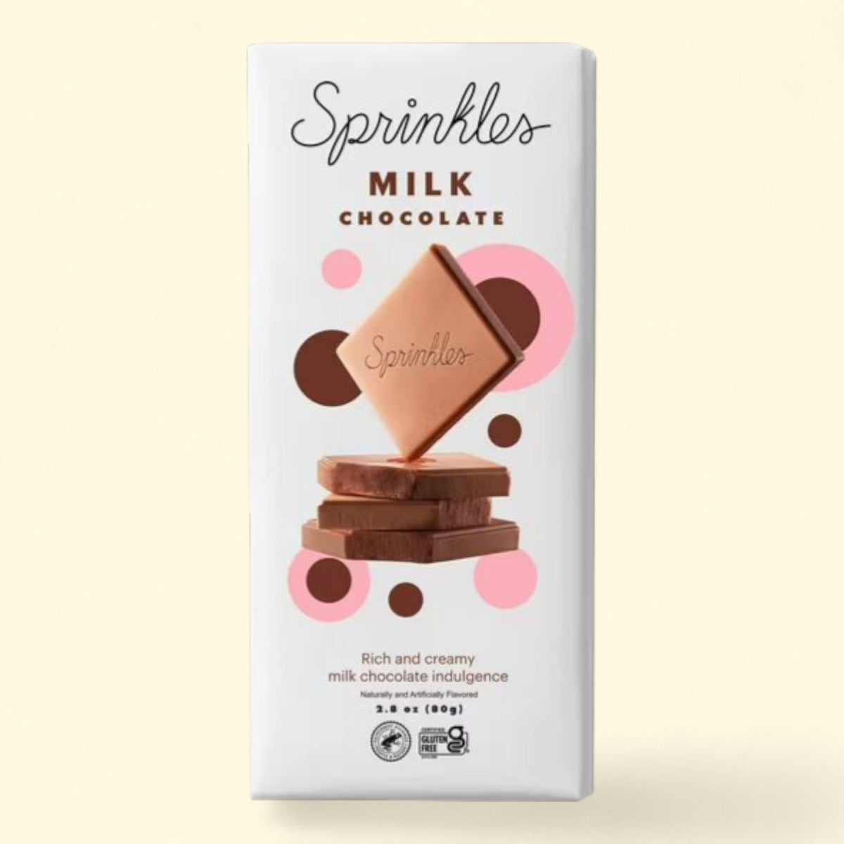 Sprinkles Milk Chocolate Bar, Premium, 1.5 oz — authentic US product shipped worldwide by Treatspree