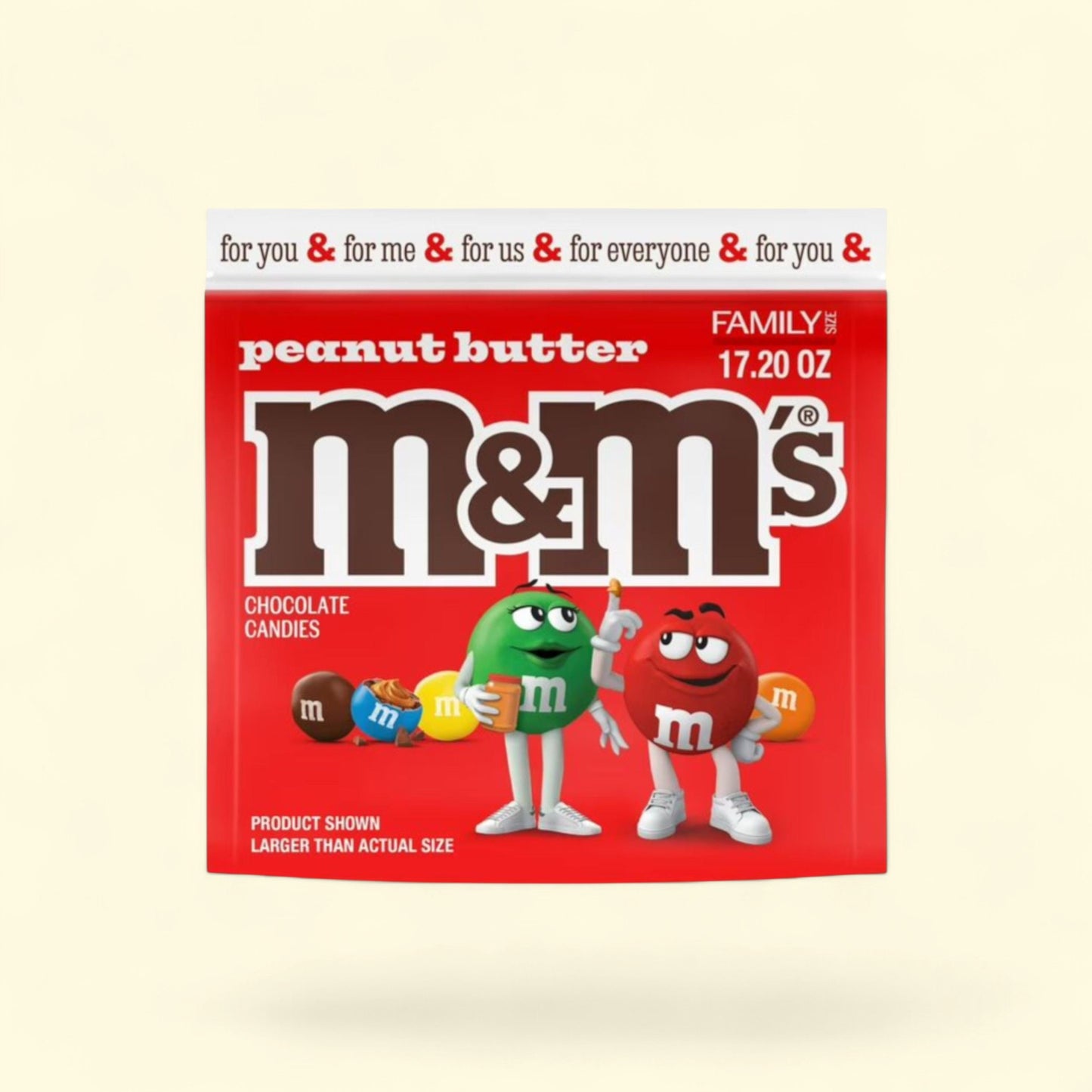 M&M's Peanut Butter Milk Chocolate Candy, 17.2 oz. — authentic US product shipped worldwide by Treatspree