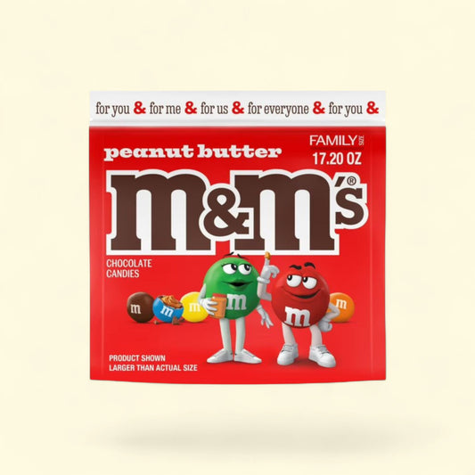 M&M's Peanut Butter Milk Chocolate Candy, 17.2 oz. — authentic US product shipped worldwide by Treatspree