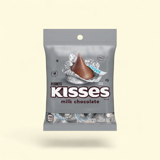 HERSHEY'S Milk Chocolate Kisses Candy, 4.84oz Bag — authentic US product shipped worldwide by Treatspree