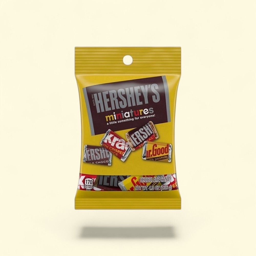 HERSHEY'S Miniatures Assortment Peg Bag — authentic US product shipped worldwide by Treatspree