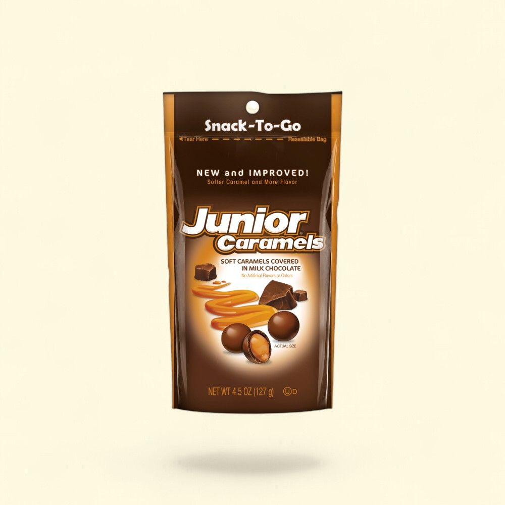 Junior Caramels Soft Milk Chocolate (4.5 oz) — authentic US product shipped worldwide by Treatspree