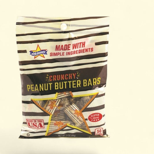 Atkinson's Peanut Butter Bars (3oz Peg Bag) — authentic US product shipped worldwide by Treatspree