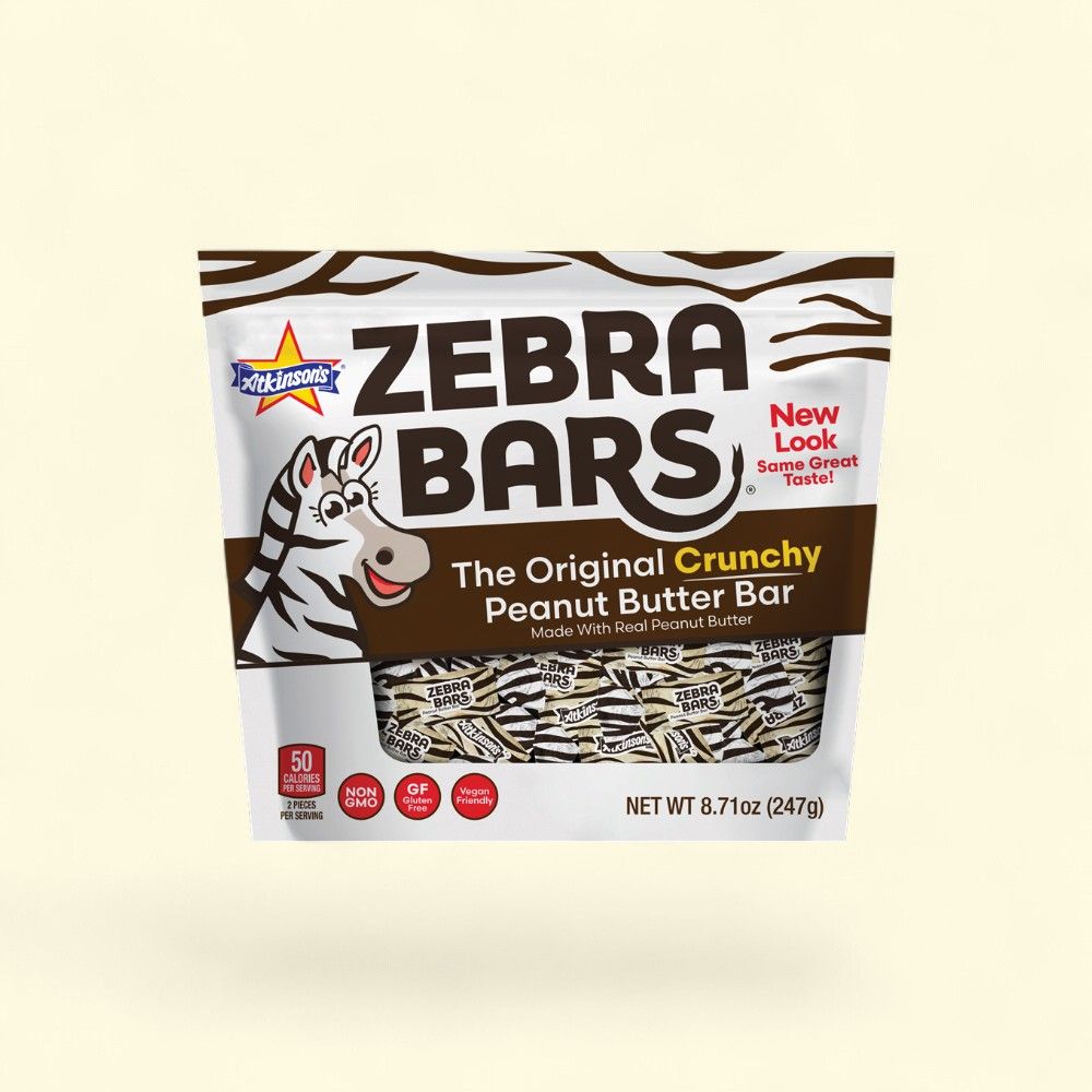 Zebra Bars Peanut Butter Bars Gusseted Bag (8.71oz) — authentic US product shipped worldwide by Treatspree