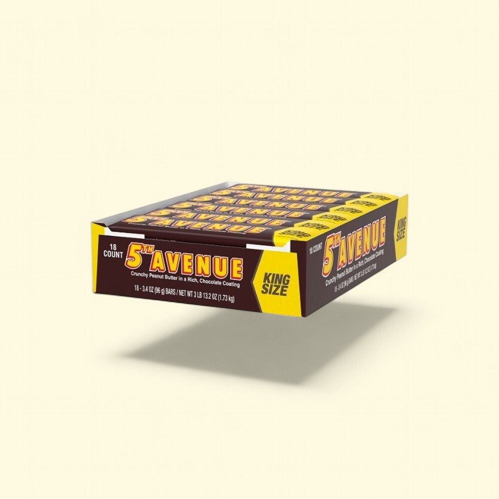 5th Avenue King Size Chocolate & Peanut Butter Bars, 18-Count — authentic US product shipped worldwide by Treatspree