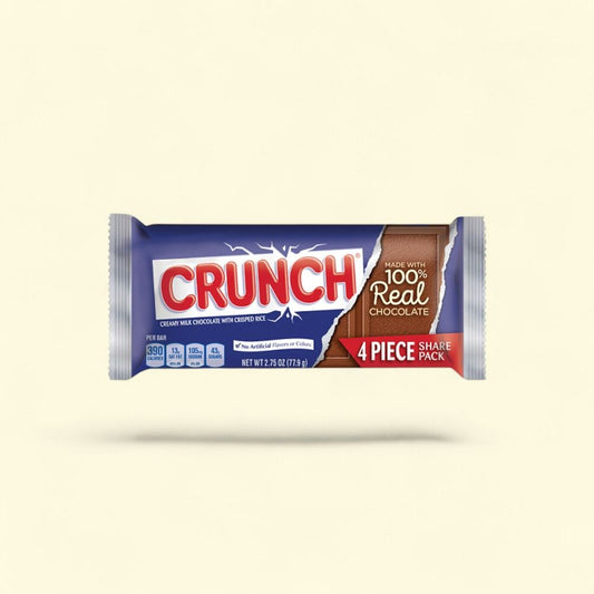 Crunch Share Pack Milk Chocolate & Rice Crispies Bars, 18 Count — authentic US product shipped worldwide by Treatspree