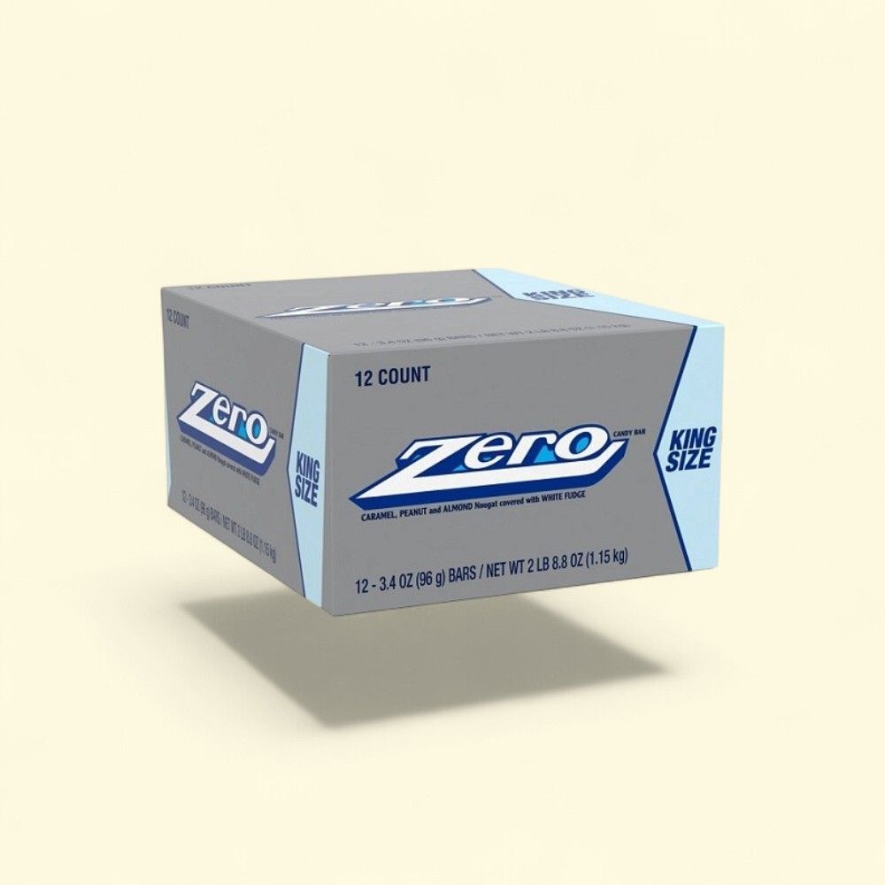 Zero King Size Candy Bars, Caramel Peanut Nougat, 12 Count — authentic US product shipped worldwide by Treatspree
