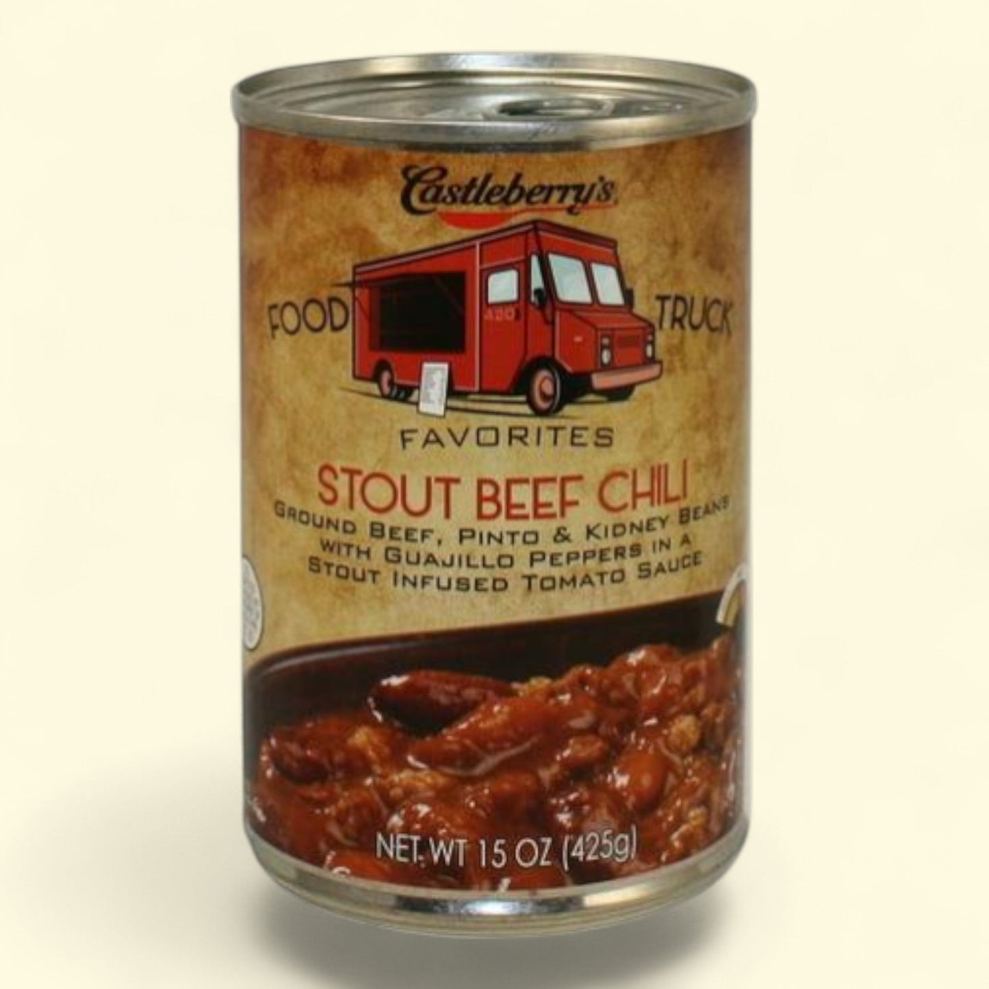Castleberry's Beef Chili with Beans, 15 oz Can