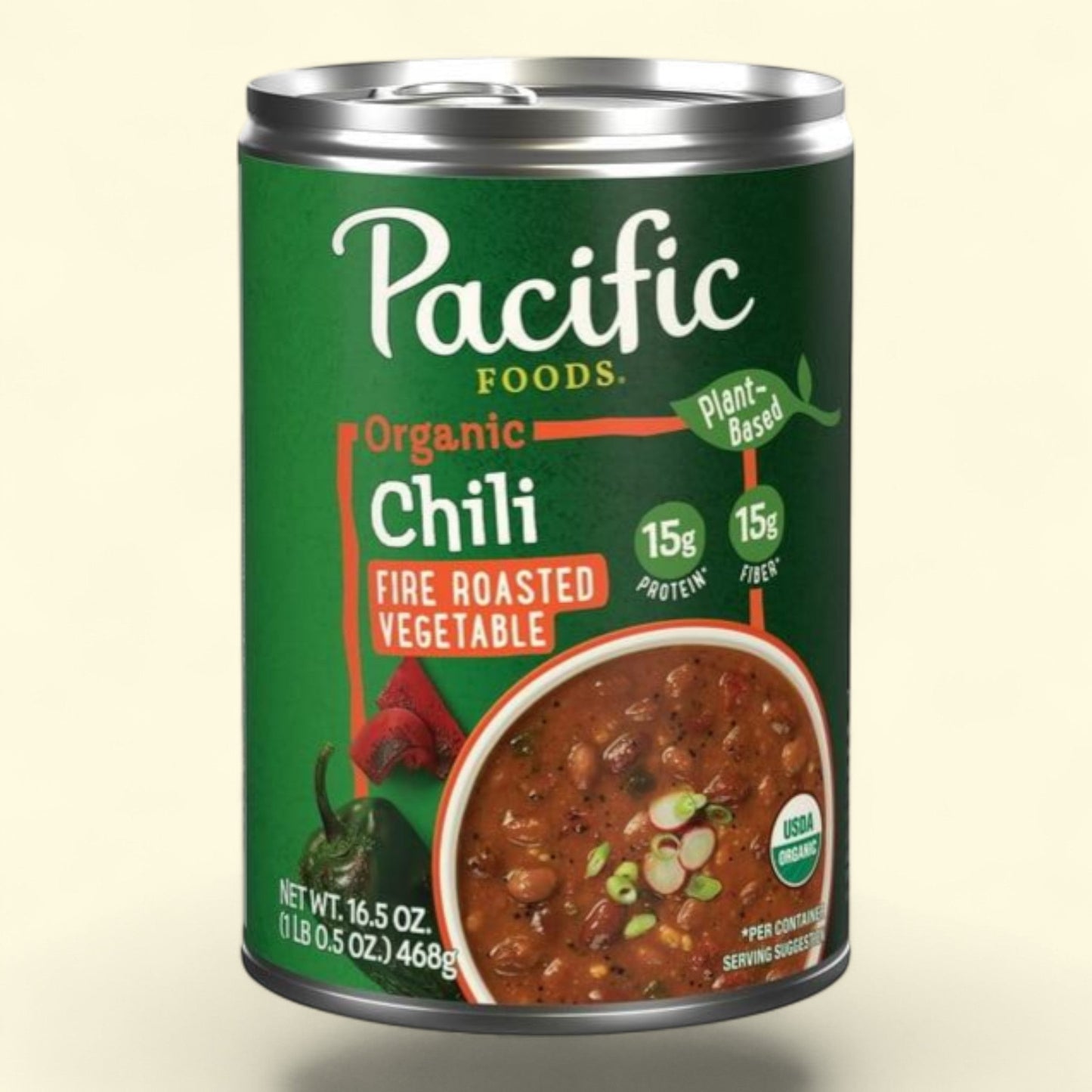Pacific Foods Organic Fire Roasted Vegetable Chili, 16.5 oz Can — authentic US product shipped worldwide by Treatspree