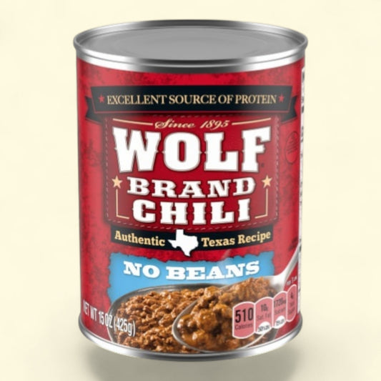 Wolf Brand Chili, Without Beans, 15 oz