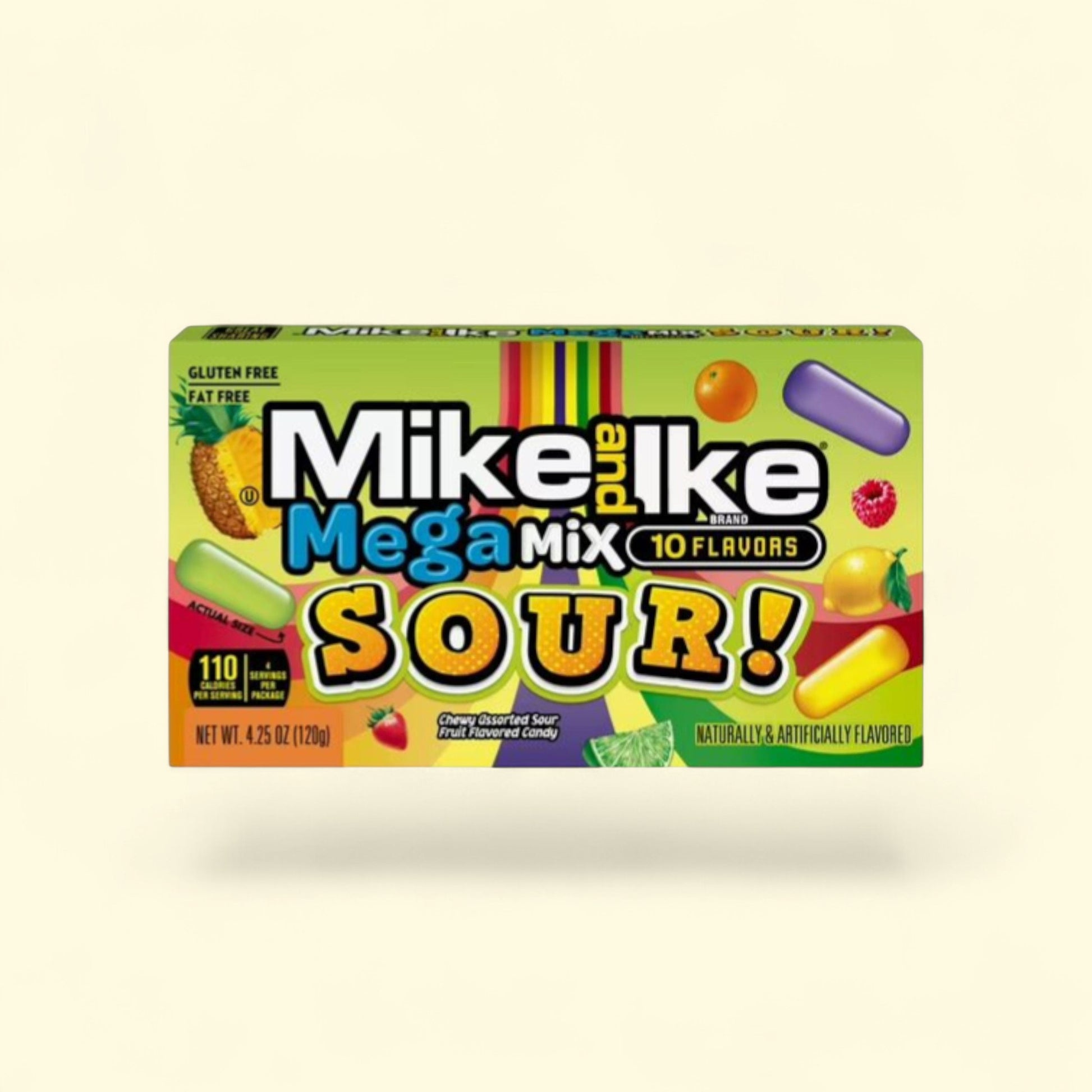 Mike and Ike Mega Mix SOUR! Chewy Candy, 4.25 Ounce — authentic US product shipped worldwide by Treatspree